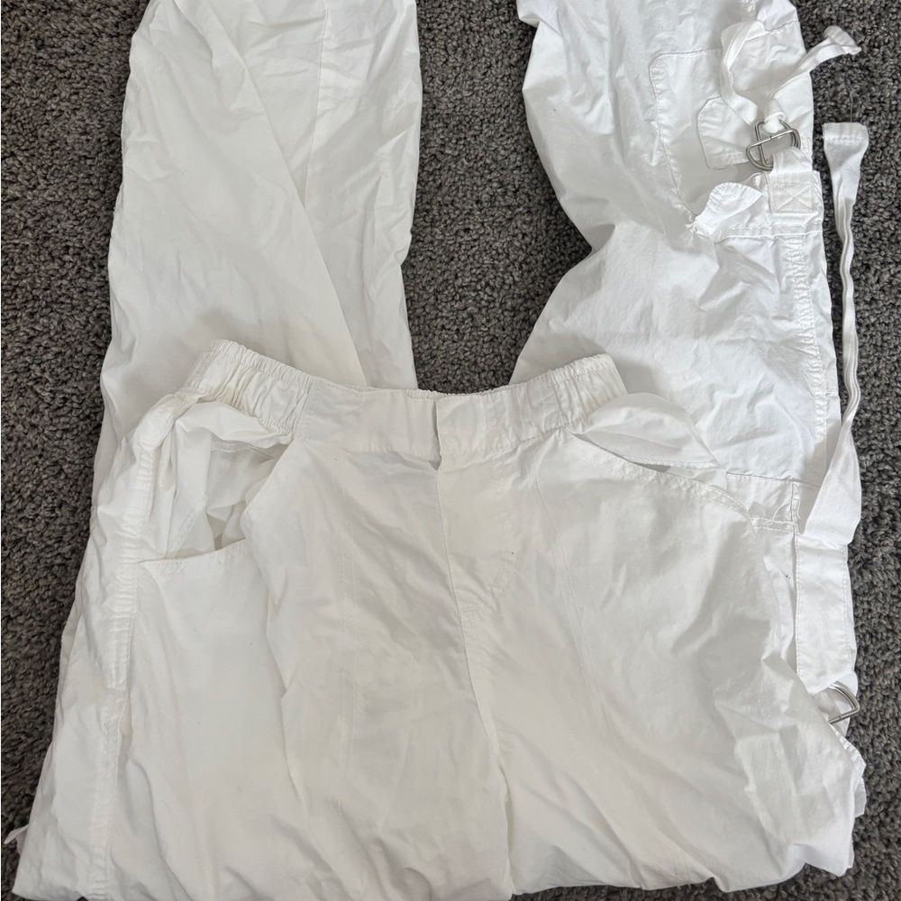 Angel Kiss White Elastic Waist Pants